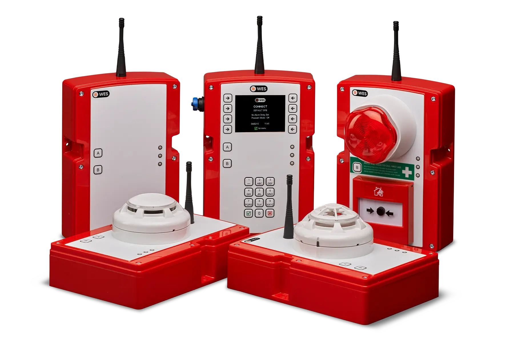 WES3 fire & evacuation alarm system components for international construction sites